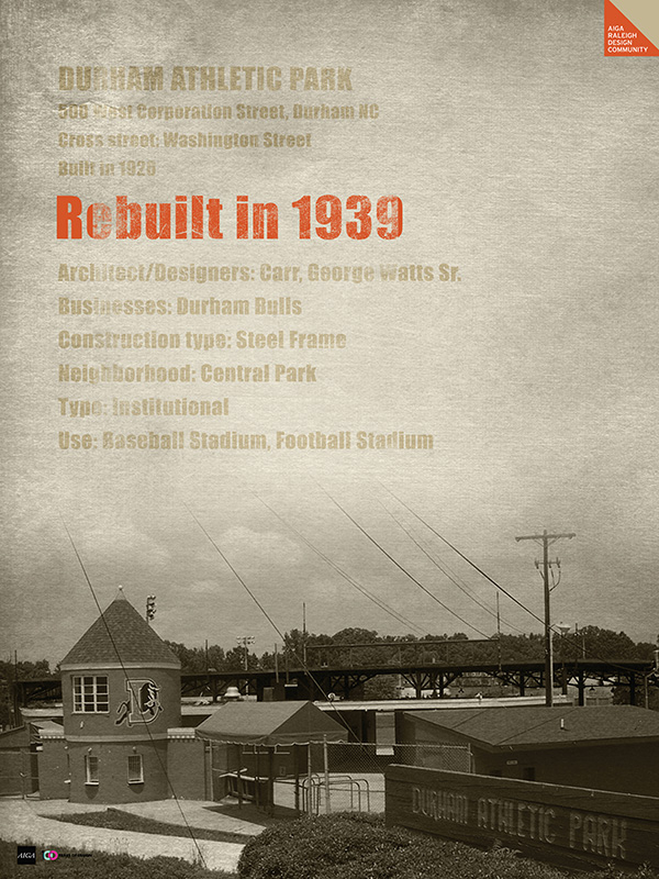 1939: Durham Athletic Park is rebuilt and reopened by Basia Coulter