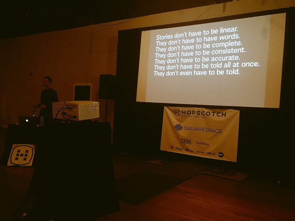 Matt Rollins presentation at Hopscotch Design Fest discussed the importance of archetypes in storytelling.